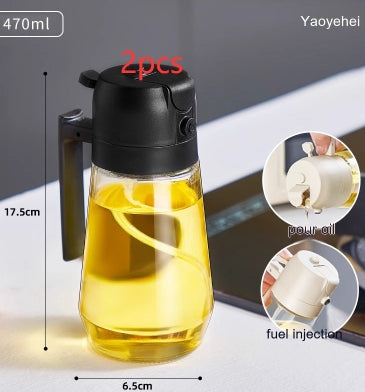 470ML glass oil sprayer and pourer for UAE